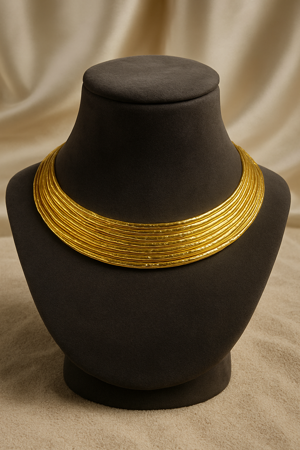 Golden Multi-Layered Choker Necklace