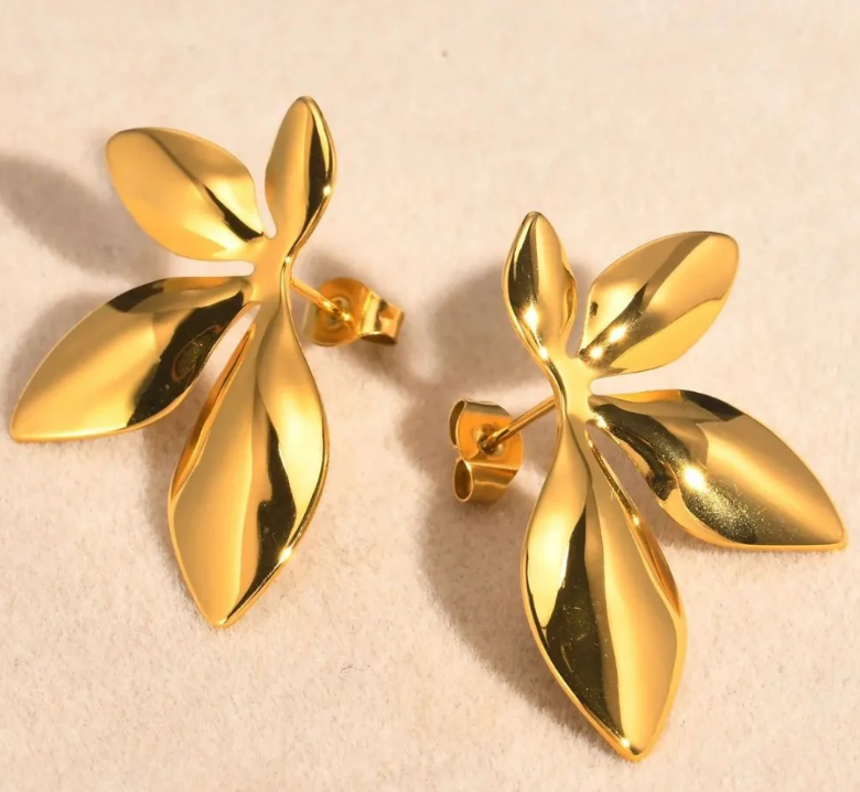 Glossy Leaf Earrings