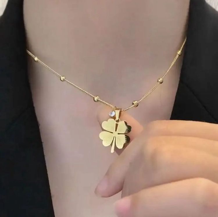 Minimalist Four-Leaf Clover Necklace for Women